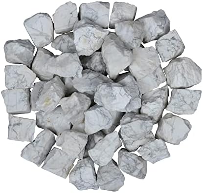 Howlite Rough Stones Bulk Healing Crystals Rocks Raw Gemstones Howlite Crystal Decor Reiki Supplies Chakra Stones Energy Natural Healing Stones Crystals and Healing Stones Positive Energy Rock 1-1.5" FASHIONZAADI