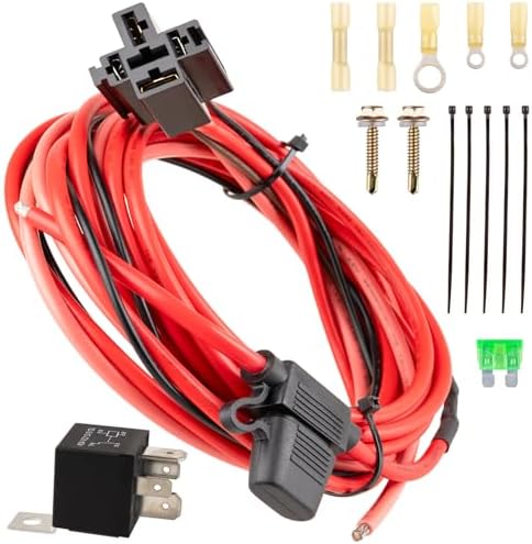 Electric Fuel Pump Relay Kit 40 AMP Waterproof Relay Kit Heavy Duty Long Wires Relay, Fit 12V Relay Switch Kit P/N 30247 Kacola