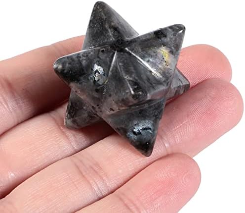 Natural Africa Bloodstone Merkaba Crystal Protection Sacred Meditation Energy Generator Healing Chakra Six-Pointed Star 1 Inch Loveliome