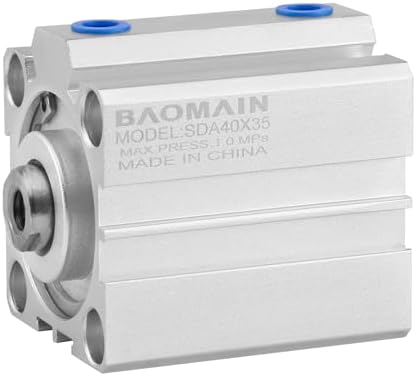 Baomain Compact Thin Air Cylinder SDA 40-35 40mm Bore 35mm Stroke PT1/8 Port Baomain