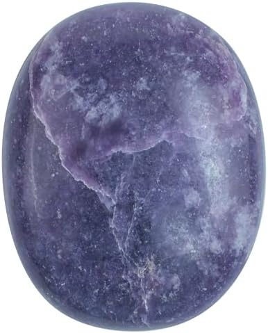 BEZAVO Amethyst Oval Polished Palm Stone, Healing Crystal Reiki Worry stone Gemstone, Crystal for Good Luck, Balanced Positive Energy, Meditation, Chakra Healing Stone 55-60mm BEZAVO