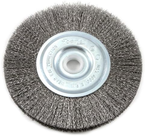 Forney 72743 Wire Wheel Brush, Fine Crimped with 1/2-Inch and 5/8-Inch Arbor, 5-Inch-by-.008-Inch Forney