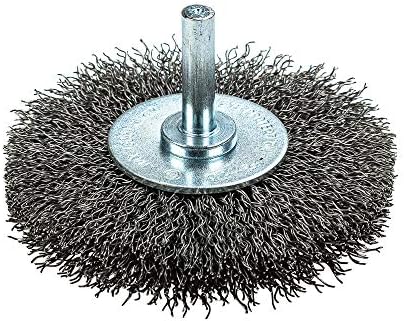 Forney 72254 Wire Wheel Brush, Coarse Crimped with 1/4" Round Shank, 3" Forney