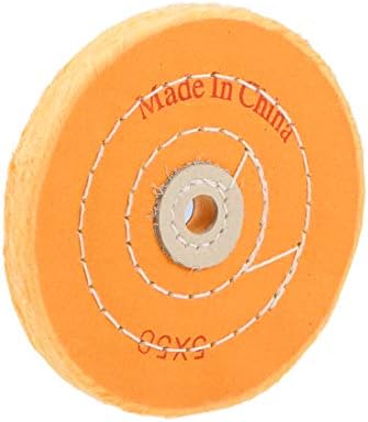 uxcell 5-Inch Cotton Buffing Wheel Polishing for Bench Grinder Tool 1/2-Inch Arbor Hole Uxcell