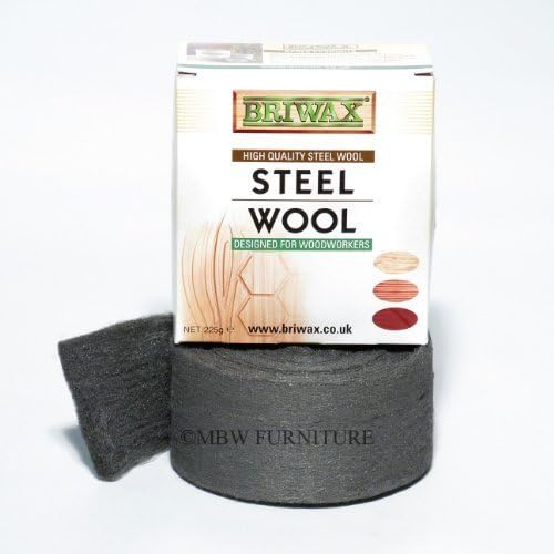 стальная вата Briwax Extra Fine 0000, без масла, 225 г (1/2 фунта) для полировки и очистки Briwax