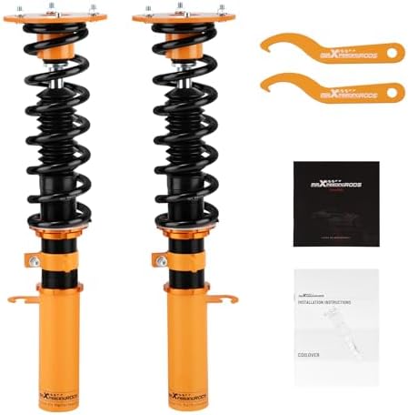 maXpeedingrods 2 Pcs Front Air Suspension Spring to Coil Spring Conversion Kit for BMW X5 E53 2000-2006, Coilover Shock Absorber Suspension Strut Maxpeedingrods