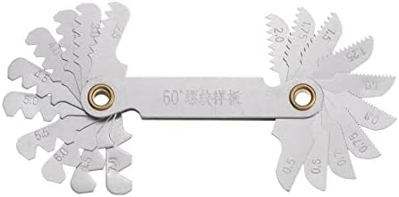 HARFINGTON Metric 0.5-7 Screw Thread Pitch Gauge Tool Pitch Cutting Gauge Caliper Gauges Measuring Tool for Industrial Measurement Harfington