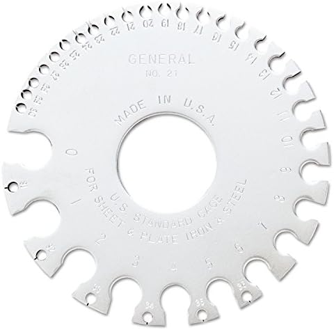 General Tools 21 US Standard Sheet Metal Round Gage General Tools