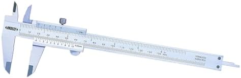 INSIZE Vernier Caliper, 0-150mm/0-6", Silver,Small,1205-1502S Insize