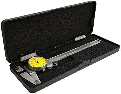 Yellow - 4 Way Dial Caliper 6" Stainless Steel Shock Proof 0.001" Dbm Imports