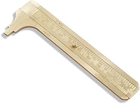 1pcs 100mm Mini Brass Vernier Caliper Double Scales Pocket Caliper for Measuring Jewelry Components Gemstones Rierdge