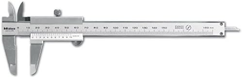 Mitutoyo 531-101 Vernier Caliper, Stainless Steel, 0-150mm Range, +/-0.05mm Accuracy, 0.05mm Resolution Mitutoyo