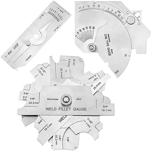 Набор из 3 штангенциркулей: 7 предметов для измерения сварных швов, глубинометр и мостовой измеритель Hicarer