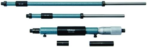 Mitutoyo 141-002 Vernier Inside Micrometer, Interchangeable Rod Type, 1-1.25" Range, 0.001" Graduation, +/-0.000265" Accuracy, 50-75mm Mitutoyo