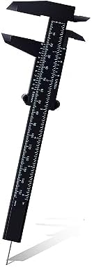 150mm High Accuracy Plastic Double Rule Scale Vernier Caliper Measuring Tool 0.5mm, for Jewelry Measurement, School, Exhibition Gifts, Antique Measurement(Black) Cuifati