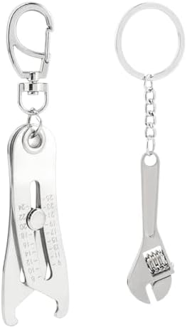 Pilarmuture Portable Precise Thread Size Checker Keychain,Precise Bolt Size Finder Keychain,Bolt Size and Thread Identifier Gauges,Verification Tool for Fast and Precise Measurement Pilarmuture