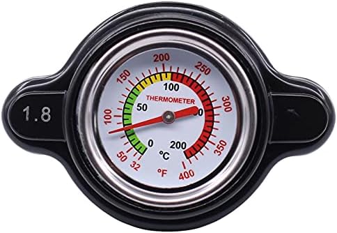 MOTOKU High Pressure Radiator Cap with Temp Gauge 1.8 Bar for Honda CR125R CR250 CR500R CR80 CR85 CRF250L CRF450R TRX450R Rancher 420 TRX420 MOTOKU