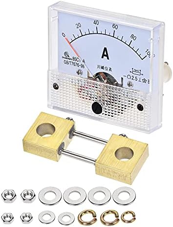 uxcell Analog Current Panel Meter DC 0-100A 85C1 with 75mV Shunt for Circuit Testing Ampere Tester Gauge, 1 Set Uxcell