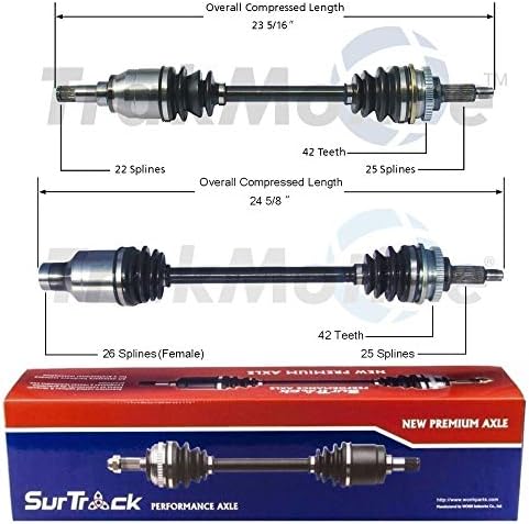 Комплект передних приводных валов CV для Suzuki Aerio 2.0L AWD, правый и левый, 2 штуки Newparts