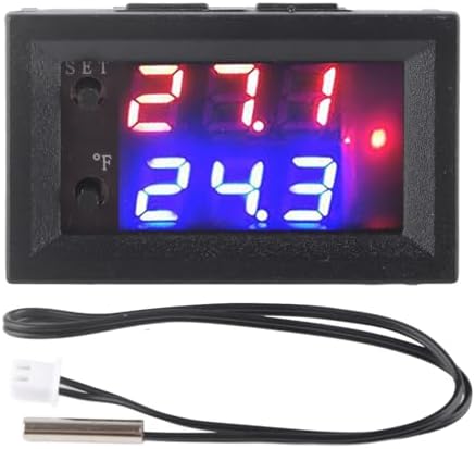 Digital Display Microcomputer Thermostat Temperature Controller Switch Temperature Sensor Microcomputer Thermostat for Air Conditioning System DC12V Eujgoov