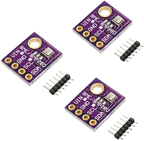 KeeYees 3pcs BME280 Digital 5V Temperature Humidity Sensor Atmospheric Barometric Pressure Board IIC I2C Breakout for Arduino KeeYees