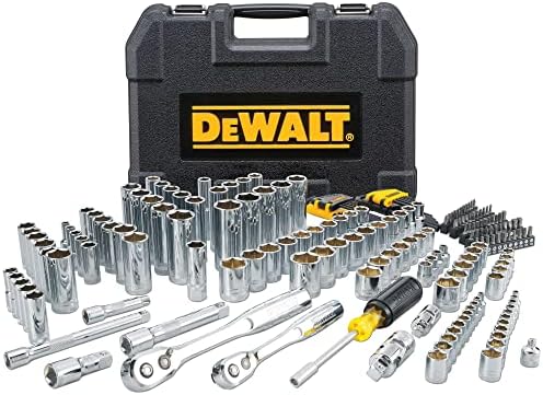 DEWALT Mechanics Tool Set, 1/4", 3/8", 1/2" Drive Tools, Sockets and Ratchets, 200 Piece (DWMT45007) Dewalt