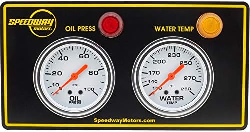 Панель с двумя датчиками и сигнальными лампами - давление масла/температура воды Speedway Motors