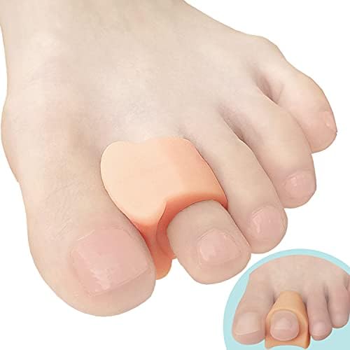 Chiroplax Gel (Гель) Toe Spacers Separators Corrector Bunion Relief Overlapping Hammer Toe Straightener Spreader Hallux Valgus Splint, 6 Pack (Small, Beige) Chiroplax