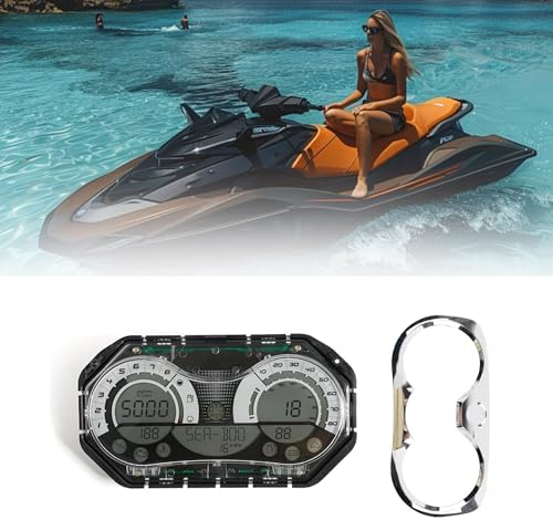 LCD спидометр с хромированным ободом 278002270, совместим с SeaDoo GTX RXP RXT Wake 2006-2011 Dasbecan