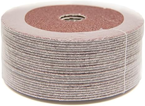 Benchmark Abrasives 5 Inch Sanding Discs Aluminum Oxide Resin Fiber Grinding Disc for Grinding, Stripping on Wood, Fiberglass, Steel, Metal, 7/8" Arbor Angle Grinder Sanding Disc, 25 Pack - 24 Grit Benchmark Abrasives