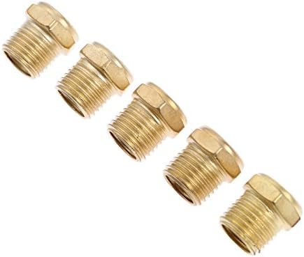 Mtsooning Air Pneumatic Muffler, 5PCS Sintered Bronze Exhaust Silencer Fitting Flat 1/2" NPT Head Threaded Vent Filter Mtsooning