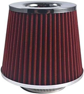 Black 3" 76mm Performance High Flow Cold Air Intake Cone Replacement Dry Air Filter Pinkhatcat