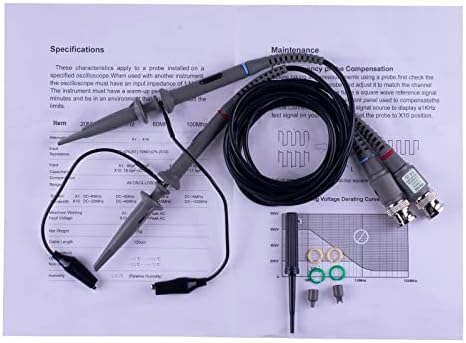 BestParts 2X 100MHz Oscilloscope Scope Analyzer Clip Probe Test Leads Kit Compatible with HP Tektronix BestParts