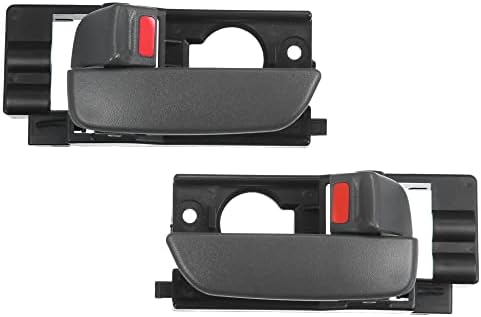 X AUTOHAUX 1 Pair Car Interior Door Handle Assembly Replacement 82610-1E000 82620-1E000 for Hyundai Accent 2006-2011 Left Right Side Car Inside Door Handle with Door Lock Button LH RH X Autohaux