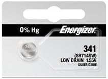 Кнопочная батарейка 341 (SR714SW), с низким уровнем отказов, для часов и электроники Energizer