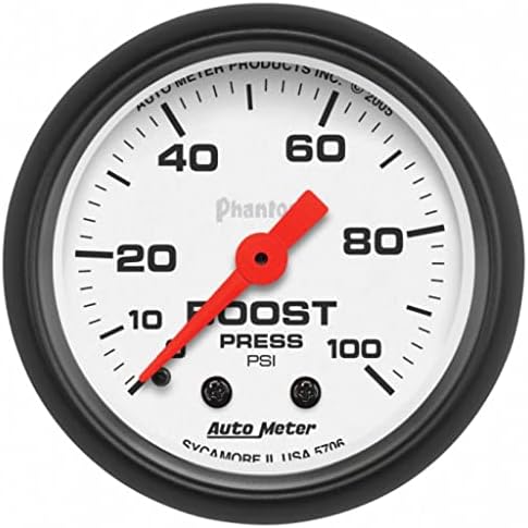 AutoMeter Boost Gauge Phantom 2 1/16in 100psi Mechanical KarParts360