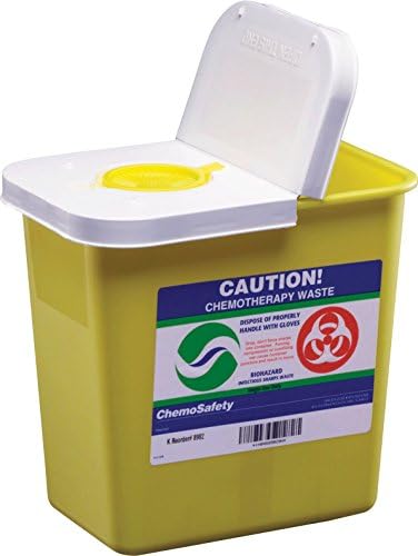 ChemoSafety Container with Hinged Lid 2 Gallon Kendall Healthcare