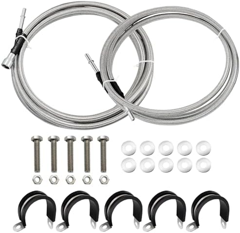 Fuel Line ‎819-816 Compatible With 2004-2010 Chevy Silverado 1500 Classic 2500 HD 3500 GMC Sierra 1500 2500 HD 3500, 819-816 Flexible Stainless Steel Braided Fuel Line Kit #15946178 15946184 Lobiutiya