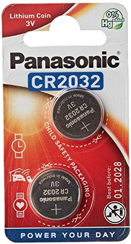 Литиевые батарейки CR2032, 2 шт., 3 В, ресурс службы до 8 лет Panasonic