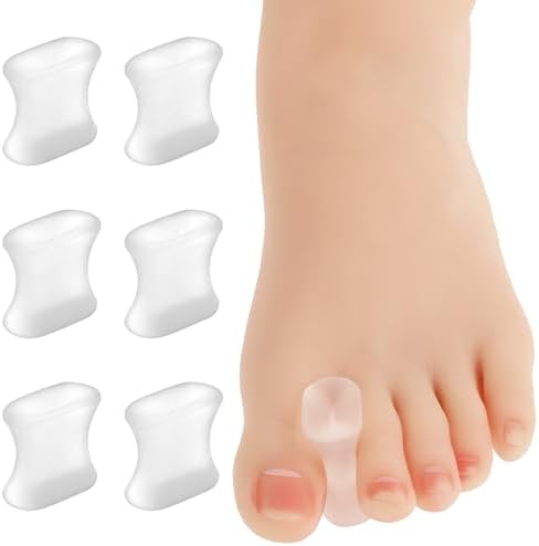 WLLHYF Toe Separator, 6 Pairs Silicone Bunion Pads Soft Preventing Rubbing Bunion Corrector Relieve Pressure Toe Spacers for Men Women Foot Pain Relief Wllhyf