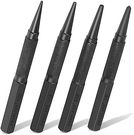 SWANLAKE 4-Piece Nail Setter Punch and Center Punch Set Swanlake Garden Tools