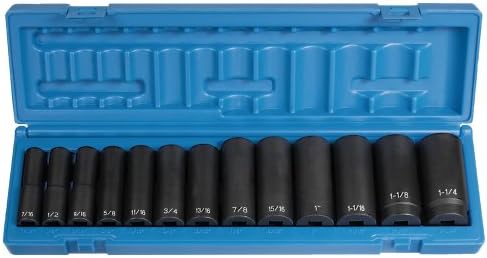 Grey Pneumatic Corp 1312 1/2'' Drive Standard Length Fractional Set - 13 Piece Grey Pneumatic