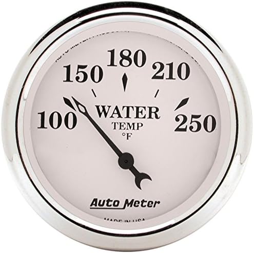 Auto Meter 1638 Old TYME White Mechanical Water Temperature Gauge Auto Meter