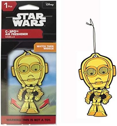 Ароматизатор воздуха Star Wars C-3PO - подвесной, стойкий ванильный аромат (3 шт.) Plasticolor