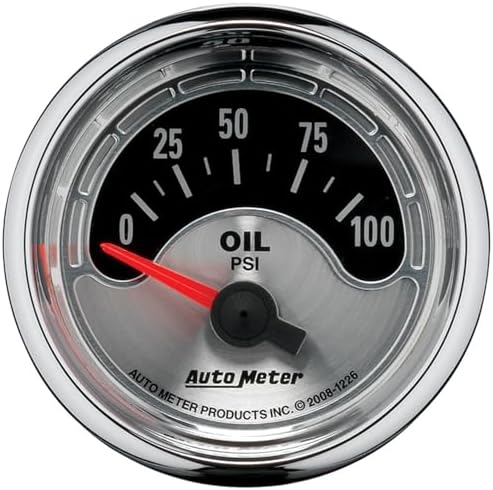 Auto Meter 1226 American Muscle 2-1/16" 0-100 PSI Short Sweep Electric Oil Pressure Gauge, 2.3125 in. Auto Meter