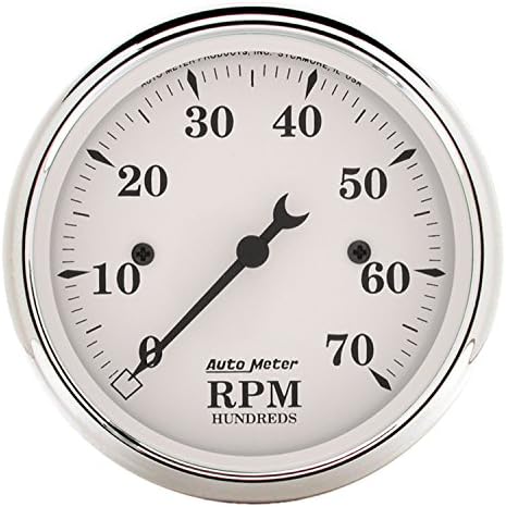 Auto Meter 1695 Old TYME White Electric Tachometer Auto Meter