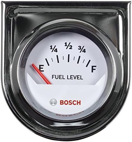 Bosch SP0F000048 Style Line 2" Electrical Fuel Level Gauge (White Dial Face, Chrome Bezel) Bosch