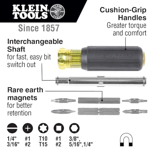 Набор отверток 11-в-1 и 27-в-1, магнитная отвертка и прецизионные инструменты для электроники Klein Tools