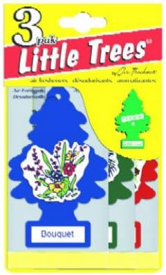 Ароматизатор воздуха в виде елки для дома и авто, 3 штуки: Черный лед, Ваниль, Новый автомобиль LITTLE TREES