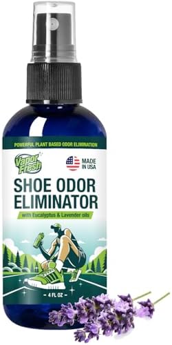 Shoe Deodorizer Spray (Спрей) - Odor Eliminator for Smelly Shoes and Footwear - Eucalyptus Lavender - 4oz (1-pack) Vapor Fresh